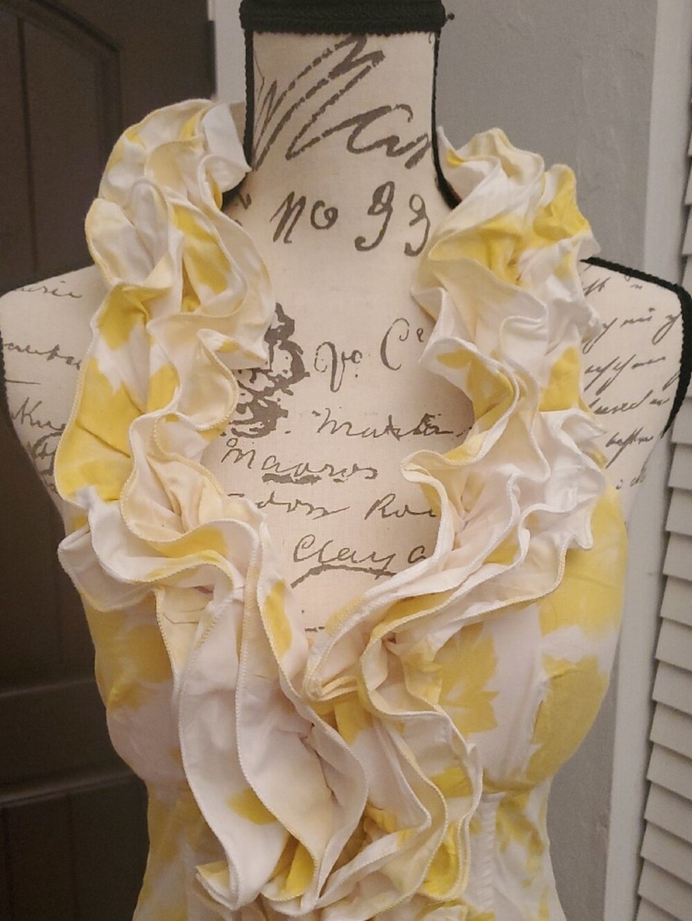 Wet Seal Yellow and White Ruffle Halter Camisole Top 100% Cotton - Picture 2 of 9